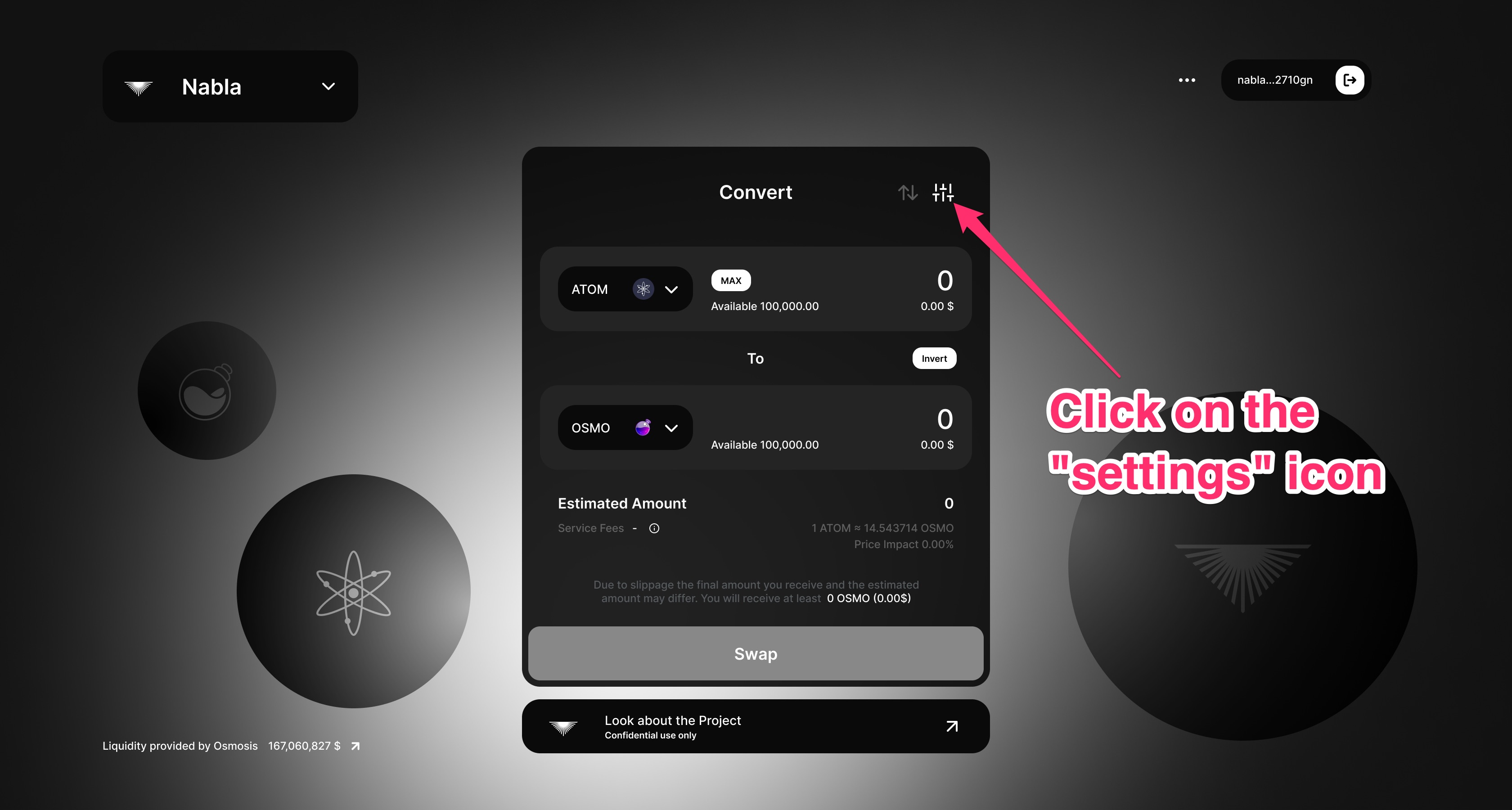 access the settings Access the settings image